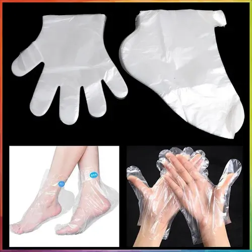 כפפות ניילון לשעוות פרפין- רגליים+ידיים