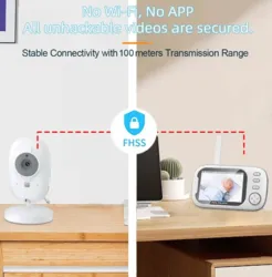 וידאו מוניטור לתינוק - צג "3.5